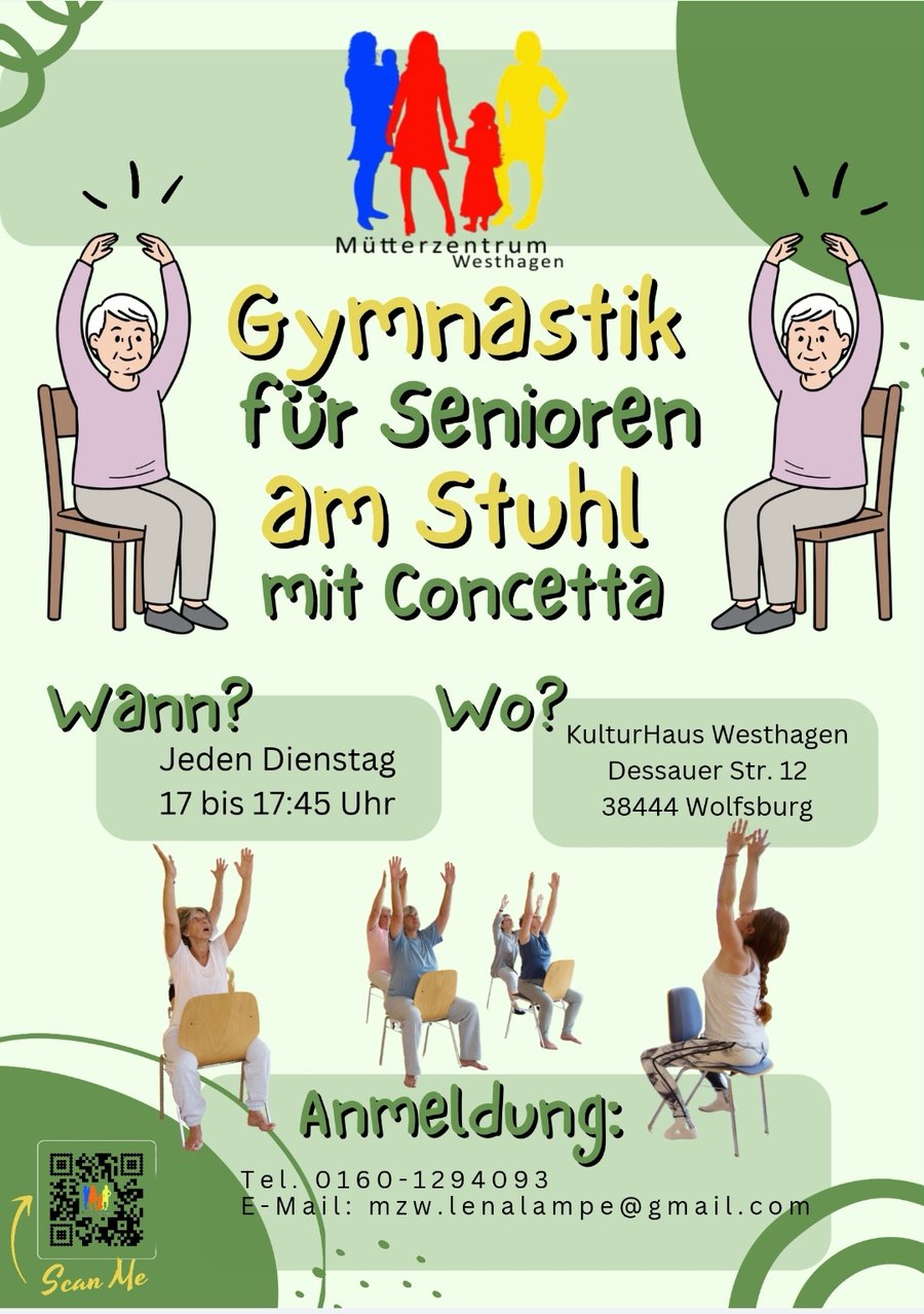 Flyer: Gymnastik am Stuhl