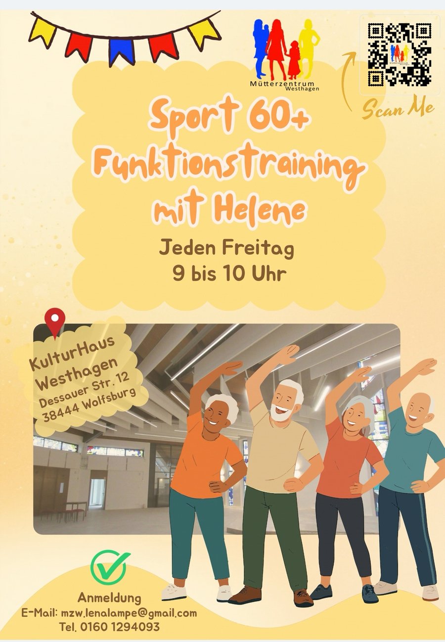Flyer: Sport 60+ Funktionstraining mit Helene